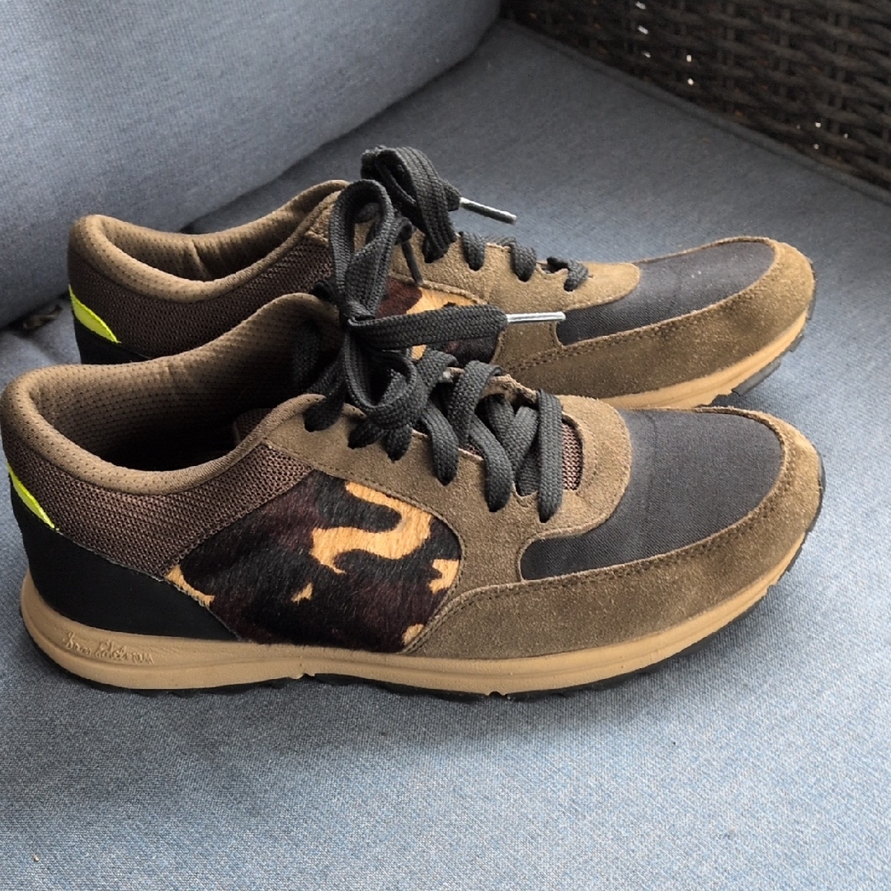 Sam Edelman Leopard Print Brown and Black Sneakers